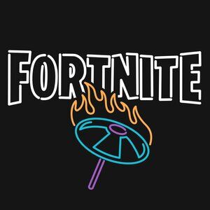 Kids Fortnite Neon Umbrella T-Shirt, 2X/18